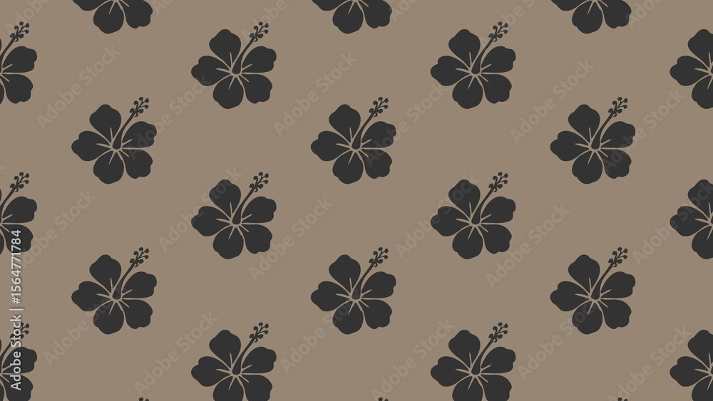 Fototapeta premium vector seamless hibiscus pattern design multicoloured