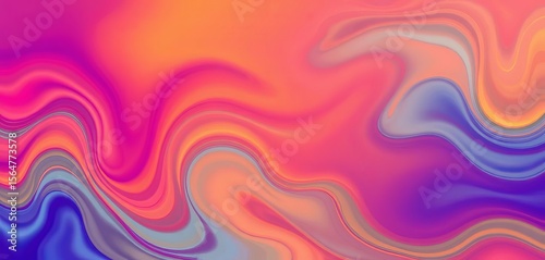 Fluid, swirling abstract gradient shapes in vibrant hues,  curves,  template