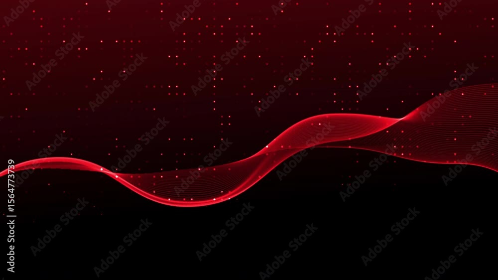 black red gradient with abstract wave line and blink dot effect. perfect for modern design like presentation, technology and etc