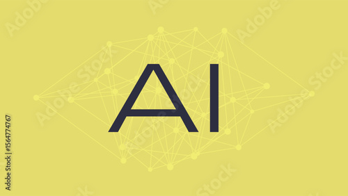 Artificial intelligence. Triangle network pattern. Deep learning. Smart digital technology. AI vector illustration for science, design, business. Low poly abstract background