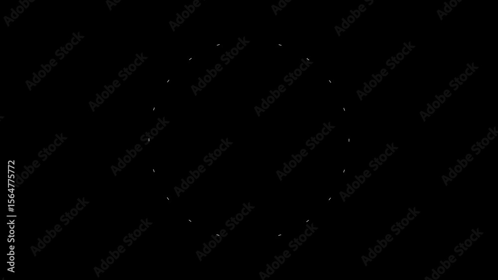 Firework ellipse and circle burst pop-up animation, shiny line trail FX on black screen, 4K motion graphics loop for vibrant event videos and visual transitions.