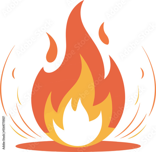 Fire flame vector illustration fire graphic design fire element icon design