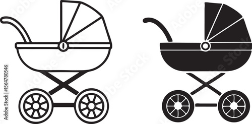 baby carriage silhouette