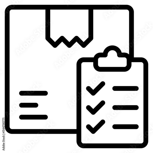 Delivery List Icon, Line style icon vector illustration, Suitable for website, mobile app, print, presentation, infographic and any other project.