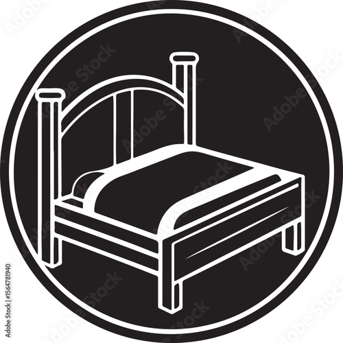 vector illustration of bed