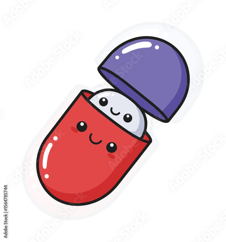Kawaii Chibi Medical Capsule Illustrations