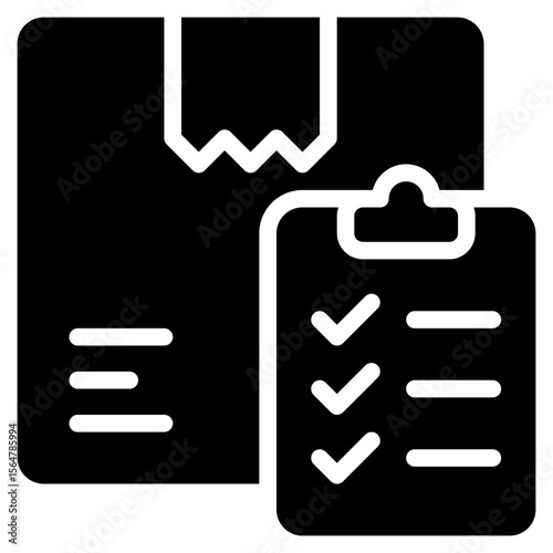 Delivery List Icon, Glyph style icon vector illustration, Suitable for website, mobile app, print, presentation, infographic and any other project.