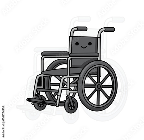 Kawaii Wheelchair Chibi Medical Healthcare