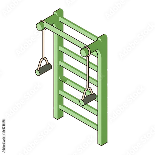 Outdoor gym equipment for fitness training.
