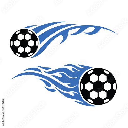Set of Foot ball and Basketball Illustrations with Hoops and Motion Effects On White Background
