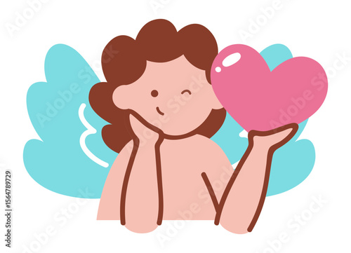 Cute Cupid Vector Illustration