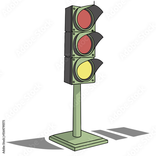 Professional Racing Semaphore Lights Vector Illustration red traffic light