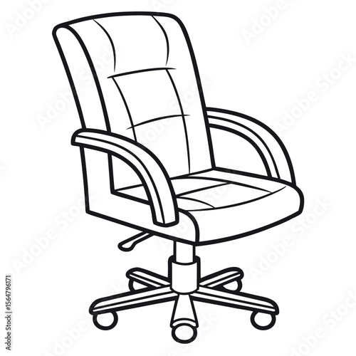 Office chair with wheels and armrests desk chair swivel chair