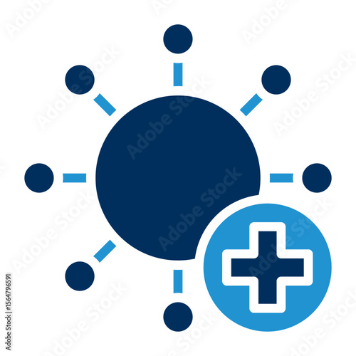 Infection Blue Color Icon