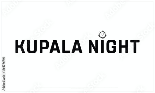 Kupala Night Design on white background, Typographic Design of Kupala Night, Vector Design of Kupala Night, Kupala Night Design