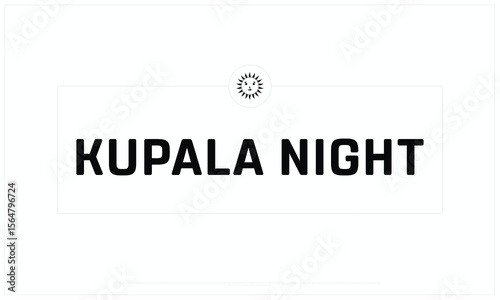 Kupala Night Design on white background, Typographic Design of Kupala Night, Vector Design of Kupala Night, Kupala Night Design