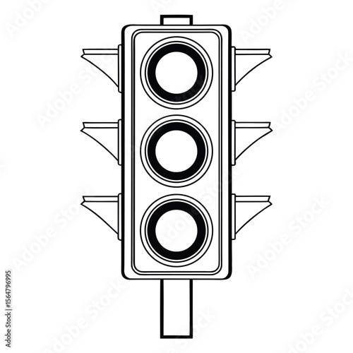 Traffic signal with three circles traffic light road safety