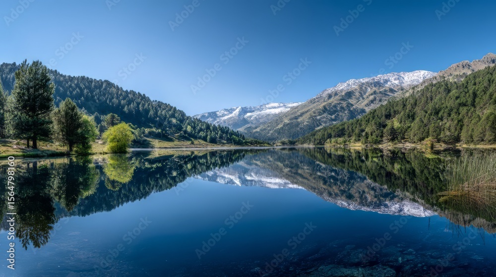 Fototapeta premium Mountain lake natural scenery