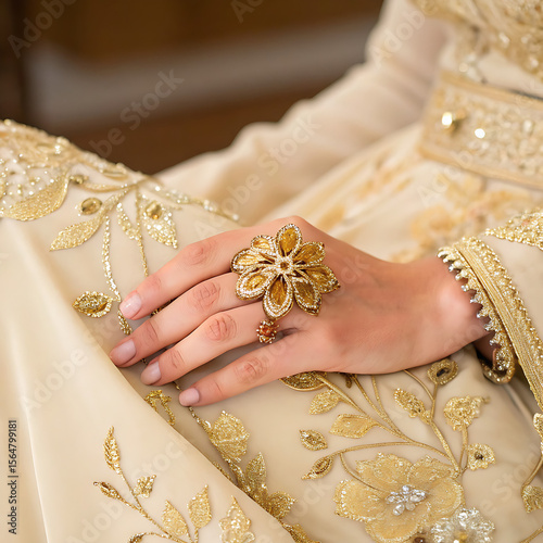 golden wedding rings, Elegant Hand Jewelry with Bangles and Statement Ring on Black Fabric, wedding rings on a bouquet of flowers, wedding rings on a white background