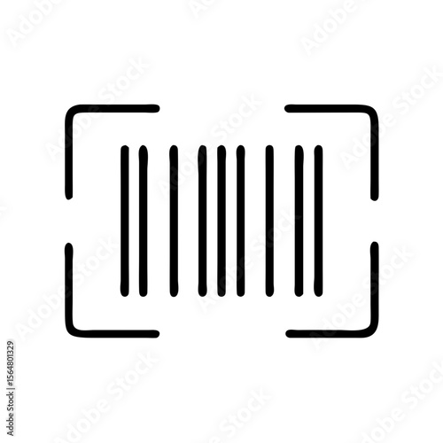 Barcode Scanner Icon Simple, Clean, and Versatile Vector Illustration