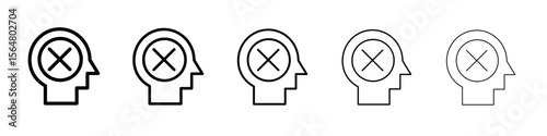 abandonment icon thin line outline set or collection