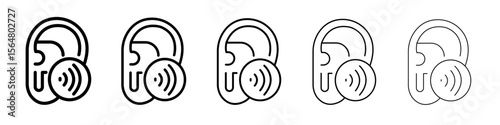 active listening icon thin line outline set or collection