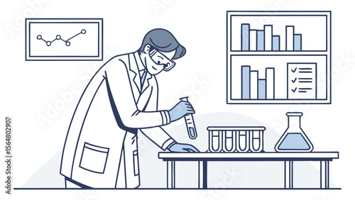 Scientist in chemistry lab
