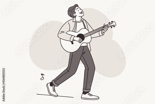 Young man playing guitar