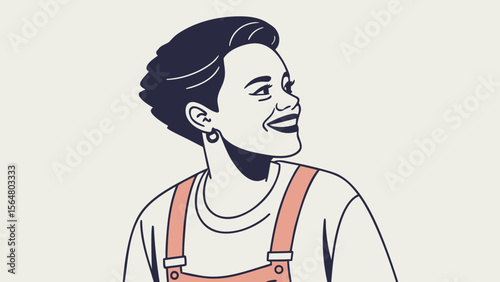 Smiling woman portrait
