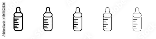 baby sippy icon thin line outline set or collection