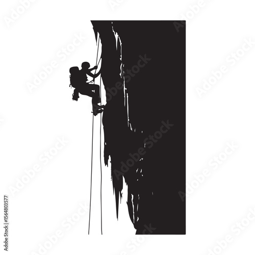 Mountain Climbing Silhouette Design