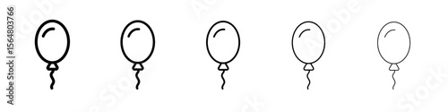 Balloon icon thin line outline set or collection