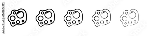 bubbles and foam icon thin line outline set or collection