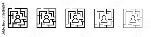 Complexity icon thin line outline set or collection