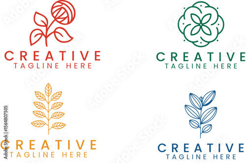 Elegant Floral Logo Templates Versatile Designs for Your Brand