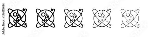 Globalization icon thin line outline set or collection