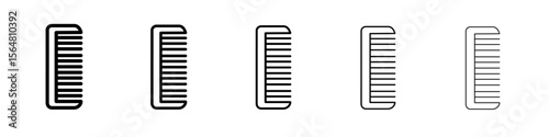 hair comb icon thin line outline set or collection