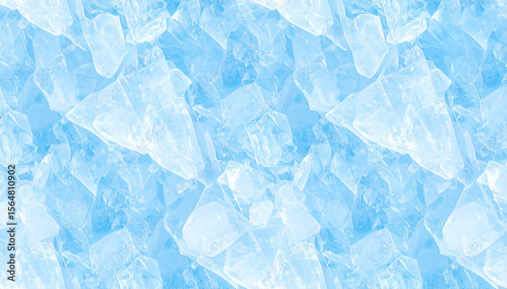 Obraz premium 淡い青の霜がかった氷テクスチャのクローズアップ – Abstract Close-Up of Frosty Ice Texture in Soft Blue Hues