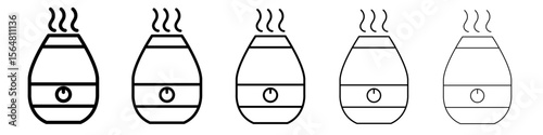 Humidifier icon thin line outline set or collection