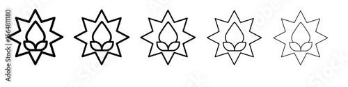 hypoallergenic icon thin line outline set or collection