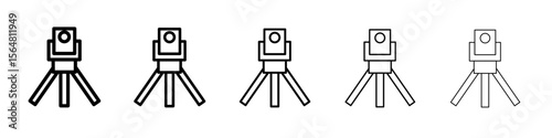 land surveyor icon thin line outline set or collection
