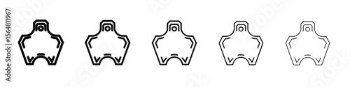 Leather icon thin line outline set or collection