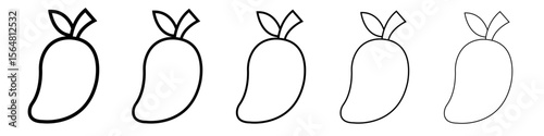 Mango icon thin line outline set or collection