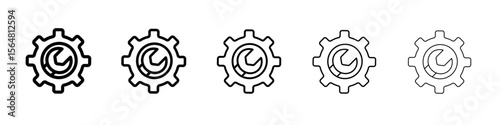 mechanic setting icon thin line outline set or collection
