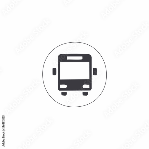 bus on white background Public Transport Icon isolated bus stop sign