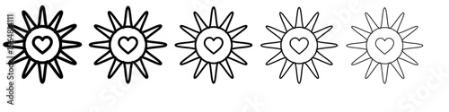 Passion icon thin line outline set or collection