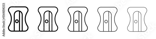 Pencil sharpener icon thin line outline set or collection