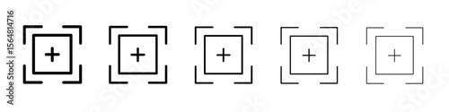 Picture snapshot icon thin line outline set or collection