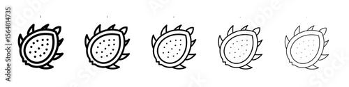 Pitaya icon thin line outline set or collection
