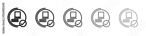 Quick approval icon thin line outline set or collection